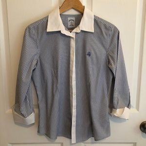 Brooks Brothers 3/4 sleeve striped button down